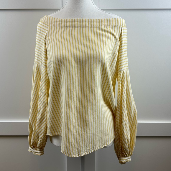 Anthropologie Maeve Off Shoulder Balloon Sleeves Blouse shirt top | Size 0 - Picture 6 of 14